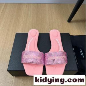 お洒落 クリスタル スライドサンダル アレキサンダーワング サンダル コピー ピンクkid26CeSP5v