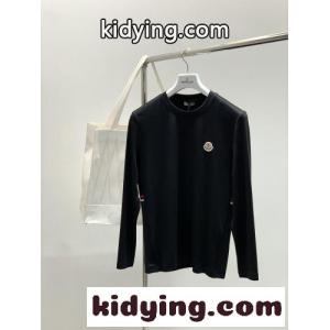 定番 シンプル クルーネック モンクレール スーパーコピー Tシャツ 偽物 長袖Tシャツ ブラックkid26eKL5DC