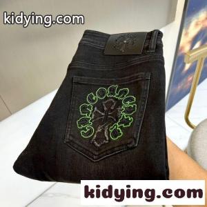 クロムハーツ コピーブランド ジーンズ 偽物 メンズ 合わせやすい ストレッチ デニムパンツkid26e4XLbq