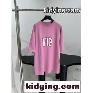 ユニセックス バレンシアガ ブランド コピー Tシャツ コピー オーバーサイズ 半袖Tシャツ ピンクkid26HLPf0b