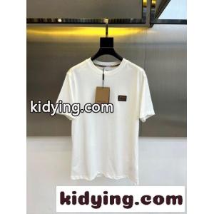 シンプル ロゴプレート コットン バーバリー ブランド コピー Tシャツ 偽物 半袖Tシャツ ホワイトkid26fyGX9j