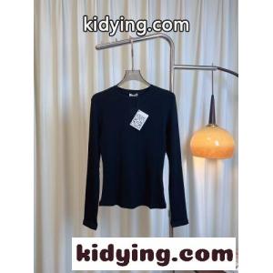 アナグラム リブ 長袖Tシャツ ロエベ コピー Tシャツ 偽物 合わせやすい ブラックkid26DG9zKv