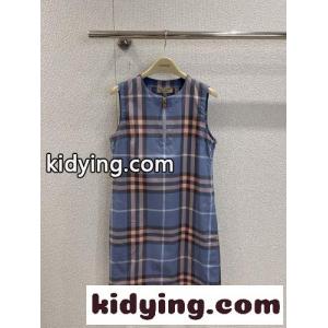 チェック柄 ノースリーブ ワンピース バーバリー コピーブランド ワンピース コピー パープルkid26jyCOnu