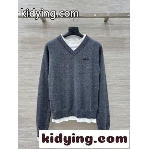 お洒落 カシミア Vネック セーター ミュウミュウ コピーブランド スーパーコピー トップスkid26y05fqi
