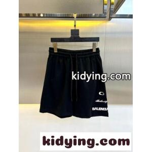 カジュアル 合わせやすい ショートパンツ バレンシアガ コピー パンツ 偽物 ブラックkid26Tn4H5j
