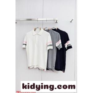 洗練された ニット ポロシャツ トムブラウン コピーブランド Tシャツ 偽物 半袖トップスkid26KTfW1n