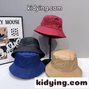 洗練された モダン ロゴ刺繍 バケットハット グッチ コピーブランド キャップ 偽物 帽子kid261ji0vu