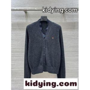 カジュアル 可愛い Vネック カーディガン エルメス コピー ニット 偽物 グレーkid26iSDGji