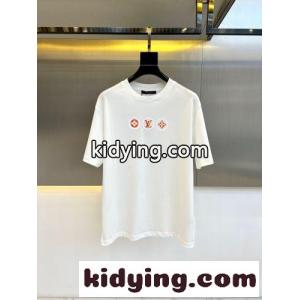 カジュアル ロゴ クルーネック ルイ・ヴィトン Tシャツ 偽物 半袖Tシャツ ホワイトkid26WPbKfe