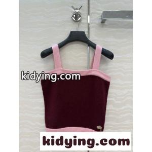 シャネル コピー ニット コピー 可愛い 配色 カシミヤ タンクトップ ワインkid26eW5Lni