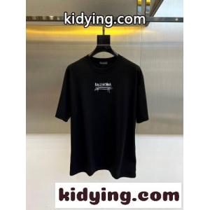 お洒落 バックプリント バレンシアガ コピー Tシャツ 偽物 半袖トップス ブラックkid26jKju4v