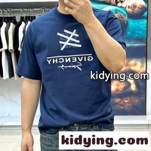 お洒落 ジバンシィ コピー Tシャツ 偽物 ロゴ入り 半袖Tシャツ コットン ブルーkid260z0bGD