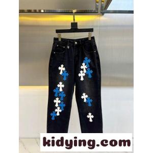 目を引く クロスパッチ デニムパンツ クロムハーツ ブランド コピー ジーンズ 偽物kid26D8LPXj