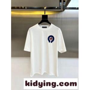 カジュアル プリント クルーネック 半袖Tシャツ クロムハーツ コピー Tシャツ 偽物 ホワイトkid268ryqya