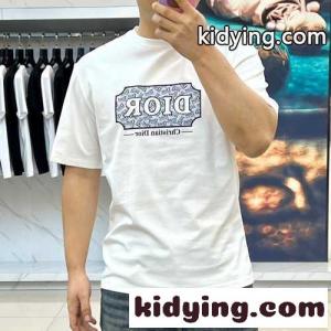 シンプル おしゃれ ロゴTシャツ クリスチャン・ディオール コピー Tシャツ 偽物 コットン ホワイトkid26XXjmeq