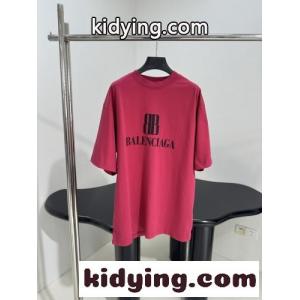 ユニセックス オーバーサイズ 半袖Tシャツ バレンシアガ コピーブランド Tシャツ コピー ピンクkid26bSzyGn
