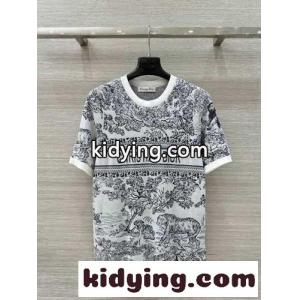 エレガント 半袖ニット クルーネック クリスチャン・ディオール スーパーコピー Tシャツ 偽物 ブラックkid26XTPfKz