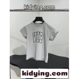 カジュアル フェンミン コンパクト 半袖Tシャツ バレンシアガ スーパーコピー Tシャツ コピー グレーkid261jCeCC