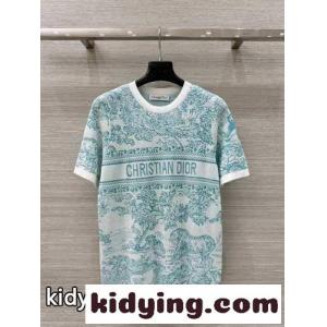 エレガント 半袖ニット クルーネック クリスチャン・ディオール コピーブランド Tシャツ 偽物 グリーンkid26yiWH9D