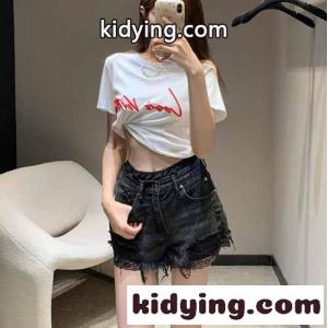 シルクボクサー付きプレイスタイル デニムショーツ アレキサンダーワング パンツ コピー ブラックkid26XHXrKz