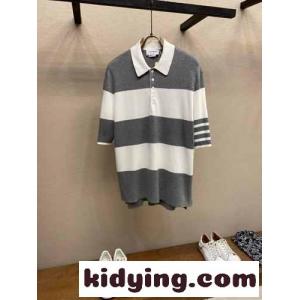 カジュアル コットン ポロシャツ トムブラウン ブランド コピー Tシャツ スーパーコピー グレーkid26f0faKv