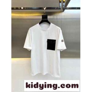 モノグラムポケット 半袖Tシャツ モンクレール コピーブランド Tシャツ 偽物 ホワイトkid26mKPPjy