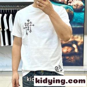 ストリート カジュアル プリント クロムハーツ コピーブランド Tシャツ 偽物 コットン ホワイトkid26DmOHvC