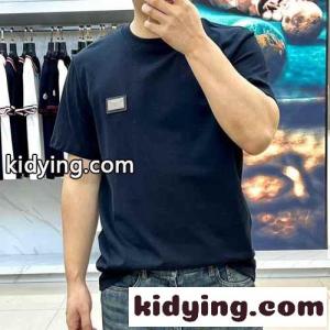 ロゴプレート コットン 半袖Tシャツ ドルチェ&ガッバーナ コピー Tシャツ 偽物 ブラックkid26uqqGvy