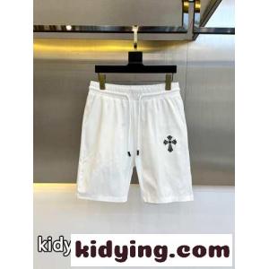 シンプル ロゴプリント ショートパンツ クロムハーツ コピー パンツ 偽物 ホワイトkid26SziOXf