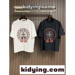 ストリート カジュアル ロゴ 半袖Tシャツ クロムハーツ コピー Tシャツ コピー クルーネックkid26HTf81z