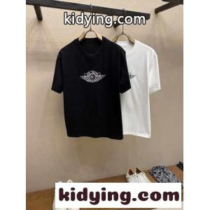 クリスチャン・ディオール コピー Tシャツ コピー シンプル 刺繍入り クルーネック 半袖Tシャツkid265nS1LD