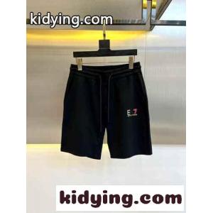 カジュアル 合わせやすい ロゴ ショートパンツ アルマーニ スーパーコピー パンツ 偽物 ブラックkid26XPH51n