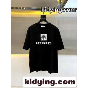 おしゃれ ロゴ 半袖Tシャツ ジバンシィ ブランド コピー Tシャツ 偽物 クルーネック ブラックkid26yeK5zC