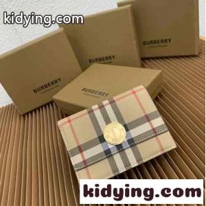 チェック カードケース バーバリー コピーブランド 財布 コピー コンパクト ウォレット ブラウンkid26GHPHLf