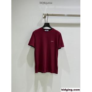 ユニセックス 人気 シンプル コットンジャージ 半袖Tシャツ プラダ スーパーコピー Tシャツ コピー レッドkid26r0zmem