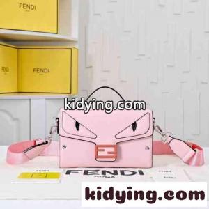 モンスターアイズ レザー バゲットバッグ フェンディ コピーブランド バッグ コピー ショルダーバッグ ピンクkid26yGz0Pn