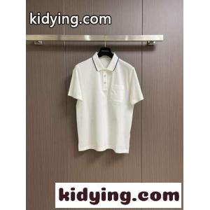 カジュアル サドルステッチ ポロシャツ エルメス コピー Tシャツ コピー コットン ホワイトkid260rC4De