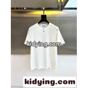 シンプル ロゴ刺繍 クルーネック 半袖Tシャツ クリスチャン・ディオール コピー Tシャツ 偽物 ホワイトkid26nKDu8r