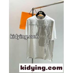 おしゃれ カジュアル エルメス コピー Tシャツ コピー コットン 半袖Tシャツ ベージュkid26y05reu