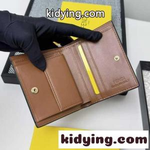 FF 小銭入れ付き 2つ折り財布 フェンディ ブランド コピー 財布 スーパーコピー ブラウンkid26vK1rWv