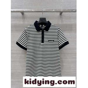 カジュアル ボーダー柄 半袖ポロシャツ モンクレール ブランド コピー Tシャツ スーパーコピーkid26uCWr4n