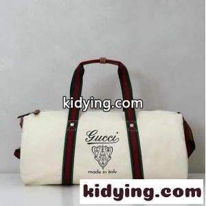 プリント キャンバス ラージ ダッフルバッグ グッチ コピー バッグ コピー 816866 ホワイトkid26zai4vq