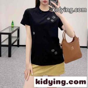 カジュアル コットン 半袖Tシャツ モンクレール スーパーコピー Tシャツ スーパーコピー ブラックkid26XH1nui