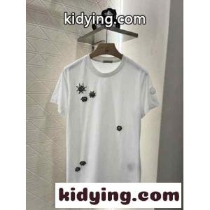 カジュアル コットン 半袖Tシャツ モンクレール スーパーコピー Tシャツ スーパーコピー ホワイトkid26iaCCia