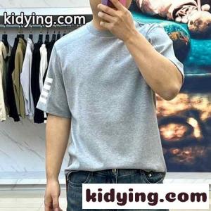 カジュアル 人気 コットン 半袖Tシャツ トムブラウン コピー Tシャツ スーパーコピー グレーkid26CuqKXr