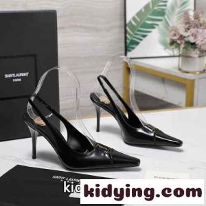 YSL バビロン ブルトイユ スリングバックパンプス スーパーコピー ブラックkid26TnKz0j