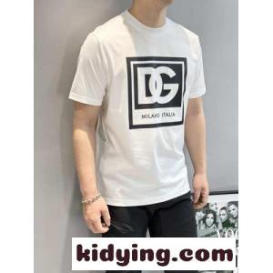 定番 カジュアル ドルチェ&ガッバーナ コピー Tシャツ コピー プリント クルーネック 半袖Tシャツ ホワイトkid26biyuKj