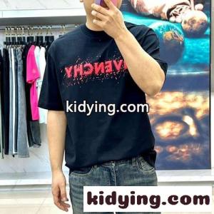 カジュアル ロゴ入り コットン 半袖Tシャツ ジバンシィ スーパーコピー Tシャツ コピー ブラックkid26Wzy05n