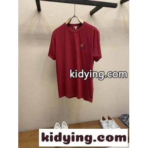 シンプル アナグラム コットンTシャツ ロエベ コピーブランド Tシャツ コピー 半袖トップスkid26WTb0Tz