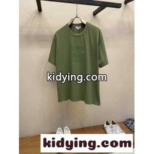 リラックスフィット コットンTシャツ ロエベ ブランド コピー Tシャツ コピー 半袖トップス グリーンkid261rqeSr
